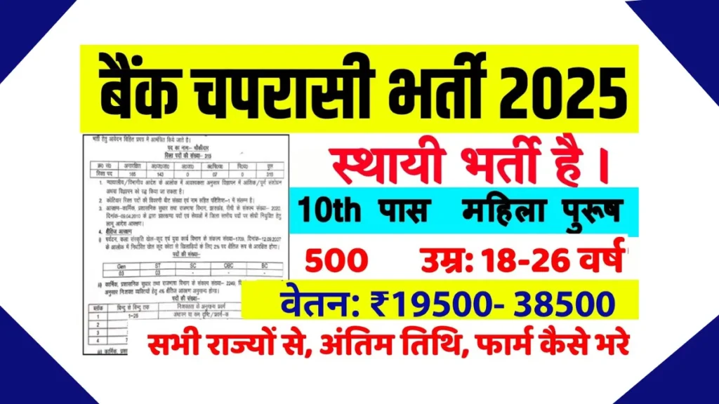 Bank Of Baroda Office Assistant Peon Vacancy 2025