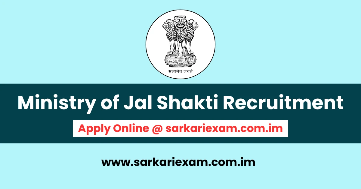 Ministry of Jal Shakti Section Officer Recruitment 2025