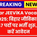 Bihar JEEViKA Recruitment Notification 2025