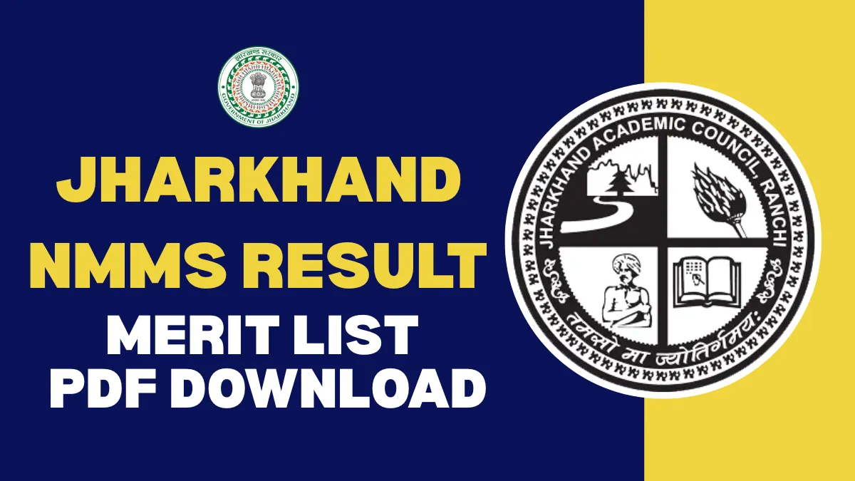 Jharkhand NMMS Result 2025 Merit List PDF Download