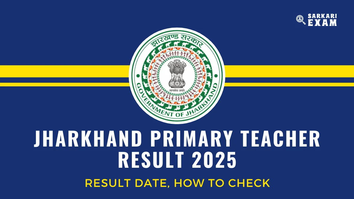 Jharkhand Primary Teacher Result 2025 Merit List PDF Download