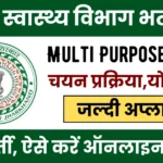 West Singhbhum District Health Department MPW Recruitment 2025