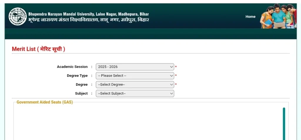 BNMU UG PG Merit List 2025 Check Here