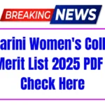 Nistarini College Purulia Merit List 2025 PDF Download