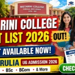 Nistarini College Purulia Merit List 2026 PDF Download