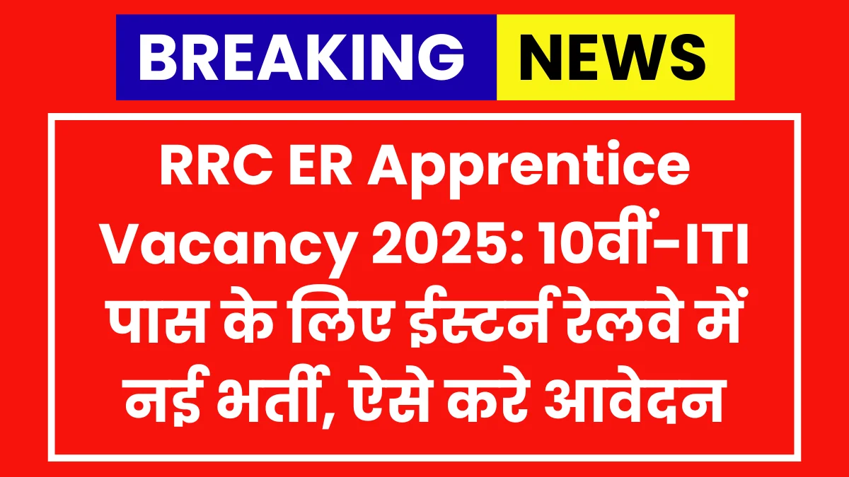 RRC Eastern Railway Apprentices Recruitment 2025