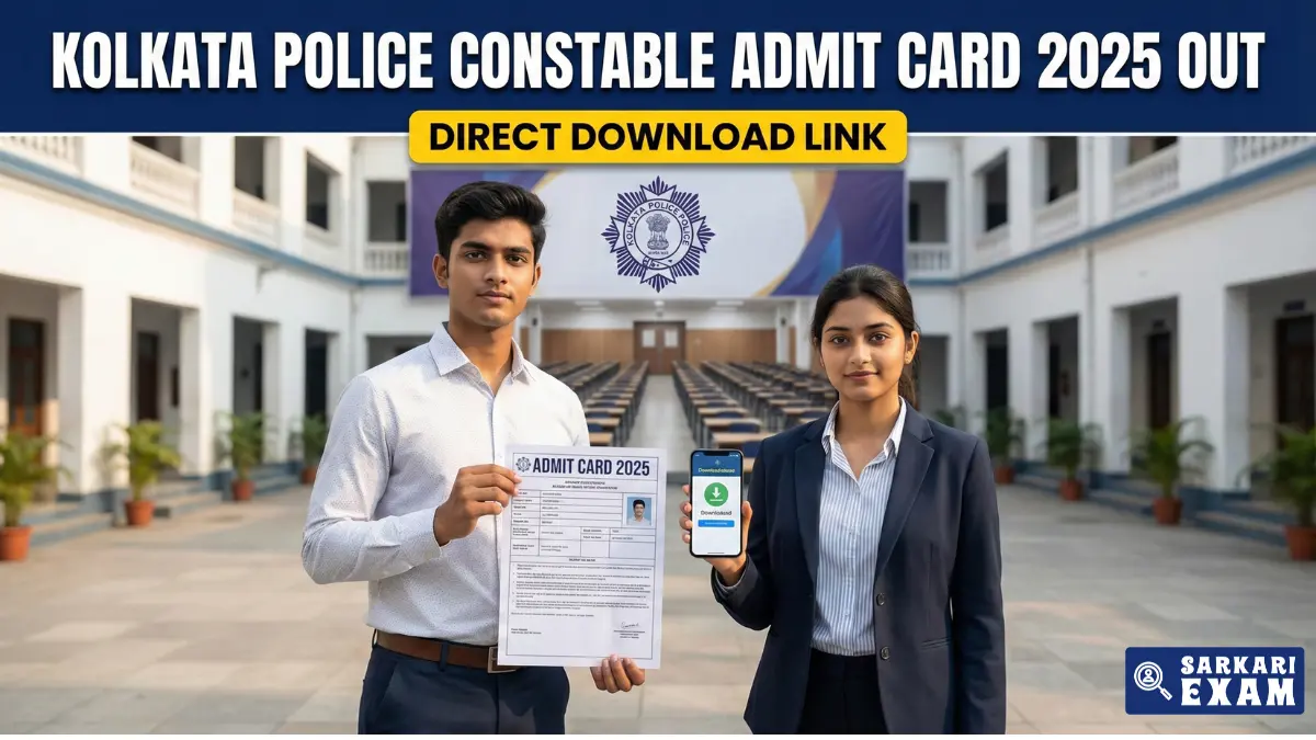 Kolkata Police Constable Admit Card 2025
