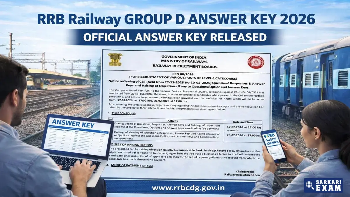 RRB Railway Group D Answer Key 2026