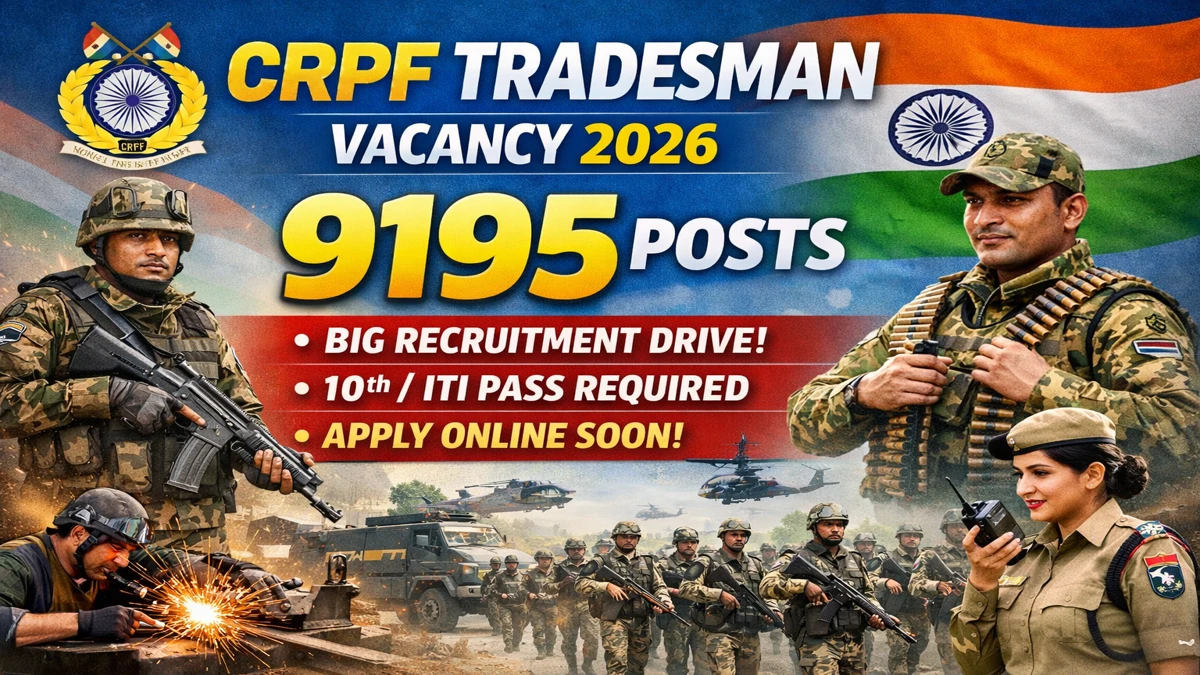 CRPF Tradesman Vacancy 2026 Notification OUT