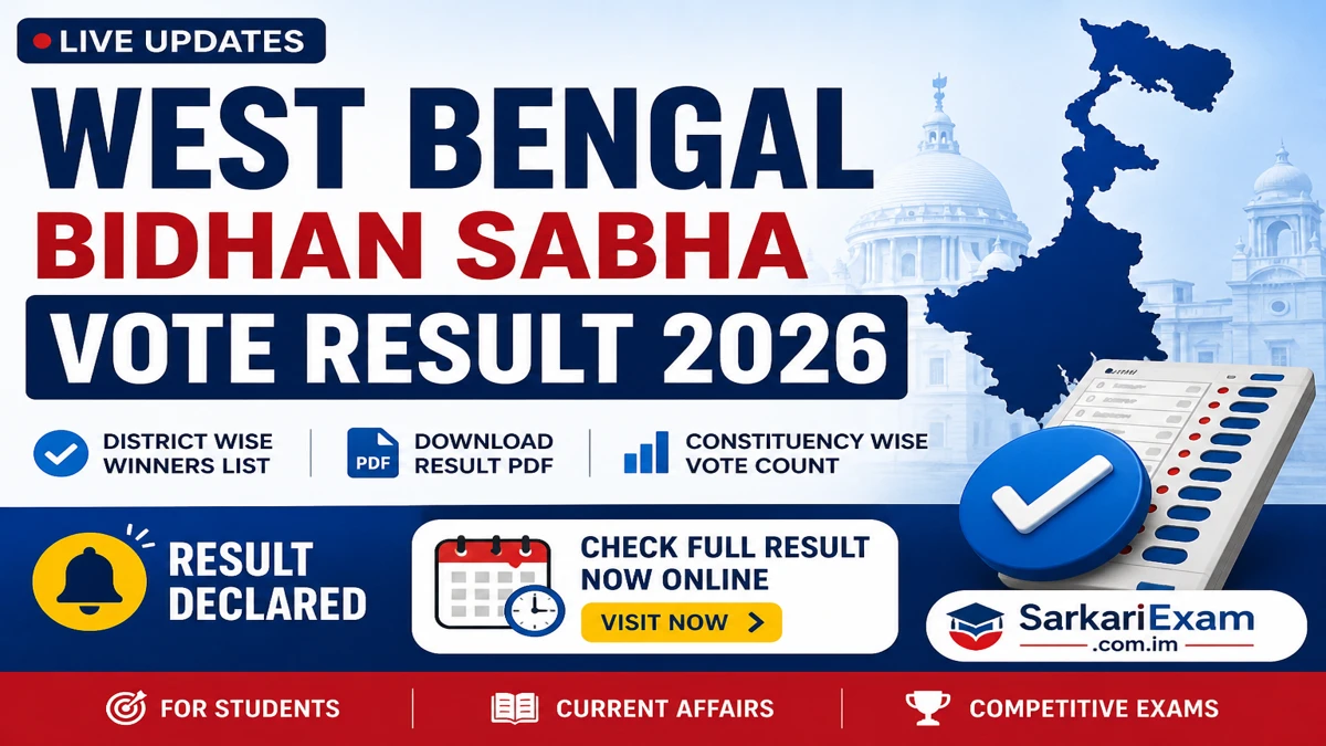 West Bengal Bidhan Sabha Vote Result 2026
