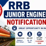 RRB Junior Engineer JE Notification 2026 OUT